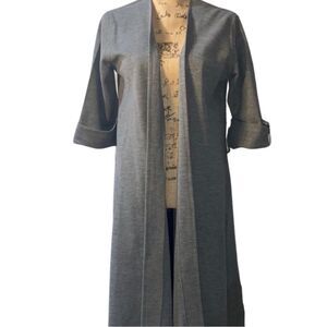 Vintage Alden Kashions Long Gray 3/4 Sleeved Cardigan